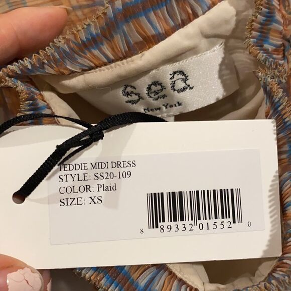 Sea NY Teddie puff sleeve plaid Dress - Picture 11 of 15